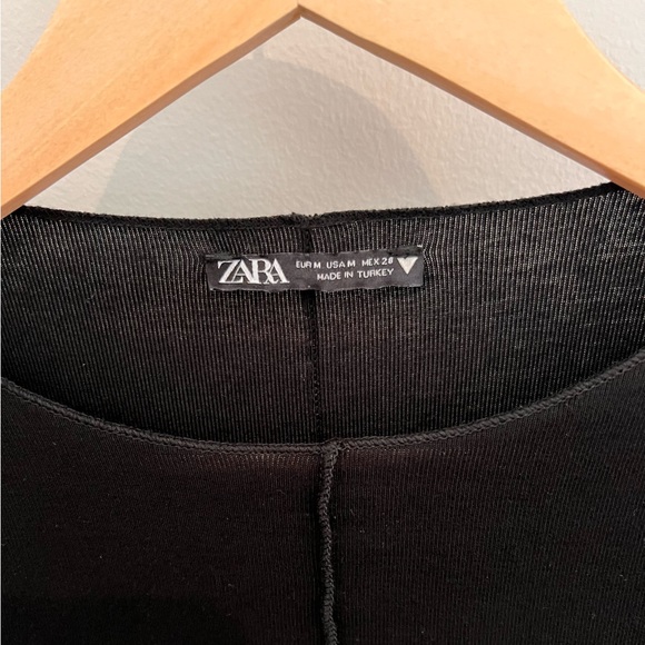 ZARA cropped long sleeve shirt size M - Picture 2 of 2